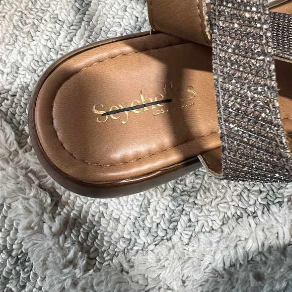 Seychelles Brown Textured Slingback Sandals - Picture 6 of 11